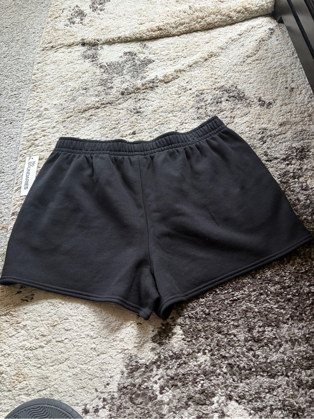 No Boundaries Black Athletic Elastic-Waist Shorts